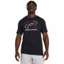 UNDER ARMOUR Męski tshirt z nadrukiem Under Armour UA Foundation Short Sleeve  czarny Czarny