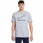 UNDER ARMOUR Męski tshirt z nadrukiem Under Armour UA Foundation Short Sleeve  szary Szary