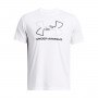 Męski t-shirt z nadrukiem Under Armour UA Foundation Short Sleeve - biały
