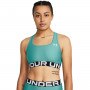 Biustonosz treningowy Under Armour UA HG Mid Branded - turkusowy