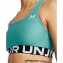 Biustonosz treningowy Under Armour UA HG Mid Branded - turkusowy