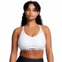 Biustonosz treningowy Under Armour UA Crossback Low Bra - biały