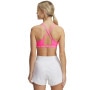 Biustonosz treningowy Under Armour UA Crossback Low Bra - różowy