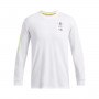 Męski longsleeve treningowy Under Armour UA Curry Long Sleeve Tee - biały