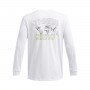 Męski longsleeve treningowy Under Armour UA Curry Long Sleeve Tee - biały