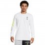 Męski longsleeve treningowy Under Armour UA Curry Long Sleeve Tee - biały