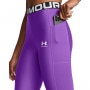 Damskie legginsy treningowe Under Armour Heatgear Rib Legging - fioletowe