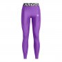 Damskie legginsy treningowe Under Armour Heatgear Rib Legging - fioletowe