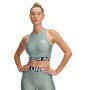 UNDER ARMOUR Damski top treningowy Under Armour Heatgear Rib Tank  zielony Zielony