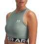 Damski top treningowy Under Armour Heatgear Rib Tank - zielony
