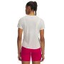mini: Damska koszulka do biegania Under Armour UA Trail Run SS - biała (2)