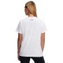 Damski t-shirt z nadrukiem Under Armour UA Rival Outline SS - biały