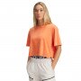 UNDER ARMOUR Damski tshirt basic Under Armour UA Rival Wash SS  pomarańczowy Pomarańczowy