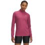  UNDER ARMOUR Damski longsleeve treningowy Under Armour Tech Rib 1/2 Zip  różowy Różowy