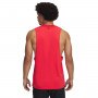 Męski top treningowy Under Armour Project Rock Iron Tank - czerwony 