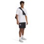 UNDER ARMOUR Męskie spodenki dresowe Under Armour UA Rival Terry Logo 8 in Short  czarne Czarny