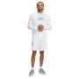 UNDER ARMOUR Męskie spodenki dresowe Under Armour UA Rival Terry Logo 8 in Short  białe Biały