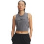  UNDER ARMOUR Damska koszulka z nadrukiem Under Armour UA Varsity U Tank  szara Szary