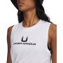 Damska koszulka z nadrukiem Under Armour UA Varsity U Tank - biała
