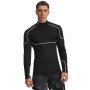 UNDER ARMOUR Męski longsleeve treningowy Under Armour Cold Weather Grid LS Mock  czarny Czarny