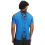mini: Męska koszulka treningowa Under Armour HeatGear Wordmark - niebieska (2)