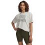 Damski t-shirt z nadrukiem Under Armour Rival OS Campus Tee - biały
