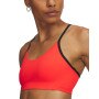 Damski biustonosz treningowy Under Armour UA Halo Bonded Bra - czerwony 