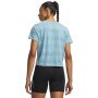 mini: Damska koszulka do biegania Under Armour UA Velociti Shortsleeve - niebieska (2)