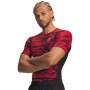  UNDER ARMOUR Męska koszulka treningowa Under Armour UA HeatGear Printed SS  czerwona Czerwony