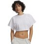 mini: Damski crop top Under Armour Cropped Script SS Tee - biały (1)