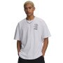 mini: Męski t-shirt z nadrukiem Under Armour UA GFB Earth Heavyweight - biały (1)