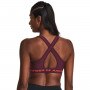 Biustonosz treningowy  Under Armour UA Crossback Mid Bra - bordowy