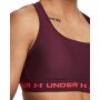 Biustonosz treningowy  Under Armour UA Crossback Mid Bra - bordowy