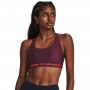 Biustonosz treningowy  Under Armour UA Crossback Mid Bra - bordowy