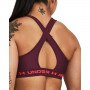 Biustonosz treningowy  Under Armour UA Crossback Mid Bra - bordowy