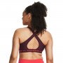 Biustonosz treningowy  Under Armour UA Crossback Mid Bra - bordowy