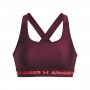 Biustonosz treningowy  Under Armour UA Crossback Mid Bra - bordowy