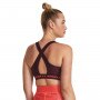 Biustonosz treningowy  Under Armour UA Crossback Mid Bra - bordowy