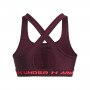 Biustonosz treningowy  Under Armour UA Crossback Mid Bra - bordowy