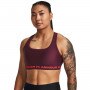 Biustonosz treningowy  Under Armour UA Crossback Mid Bra - bordowy