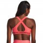 Biustonosz treningowy  Under Armour UA Crossback Mid Bra - łososiowy