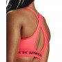 Biustonosz treningowy  Under Armour UA Crossback Mid Bra - łososiowy