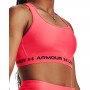 Biustonosz treningowy  Under Armour UA Crossback Mid Bra - łososiowy