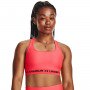 UNDER ARMOUR Biustonosz treningowy  Under Armour UA Crossback Mid Bra  łososiowy Różowy