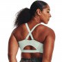 Biustonosz treningowy Under Armour UA SmartForm Evolution Mid - miętowy
