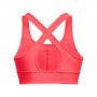 Biustonosz treningowy Under Armour Crossback Longline - łososiowy
