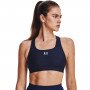 UNDER ARMOUR Biustonosz treningowy Under Armour UA HeatGear Mid Padless  granatowy  Granatowy