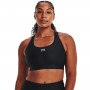 UNDER ARMOUR Biustonosz treningowy Under Armour UA HeatGear Mid Padless  czarny Czarny