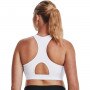 Biustonosz treningowy Under Armour UA HeatGear Mid Padless - biały 