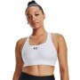 UNDER ARMOUR Biustonosz treningowy Under Armour UA HeatGear Mid Padless  biały  Biały